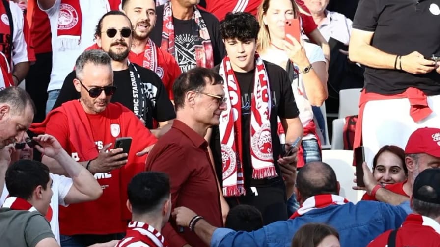 Ο Γιώργος Μπαρτζώκας στο ΟΑΚΑ για τον τελικό Κυπέλλου