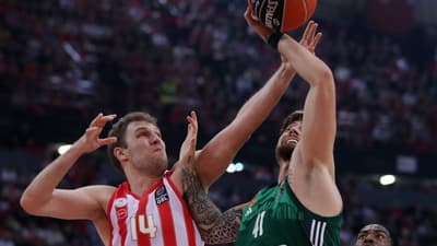 Ολυμπιακός - Παναθηναϊκός Βεζένκοβ Hernangomez rebound